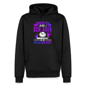 Schlager Schlagermusik Musik Schlagerparty Schlage - Männer Premium Bio Hoodie - Schwarz - Vorne - Nico (187cm)