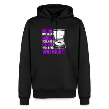 Schlager Schlagermusik Musik Schlagerparty Schlage - Männer Premium Bio Hoodie - Schwarz - Vorne - Nico (187cm)