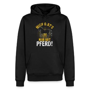 Pferd Pferdesport Reiten Geschenk Reitsport Pferde - Männer Premium Bio Hoodie - Schwarz - Vorne - Nico (187cm)