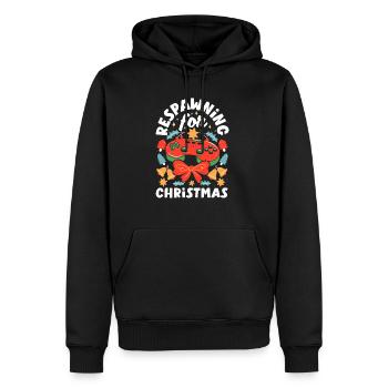 Mode inspirée du jeu Jeux sur le thème des Fêtes - Sweat à capuche Premium bio Homme - noir - Devant - Nico (187cm)