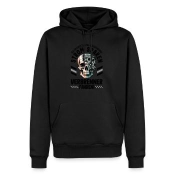 Energiewende Strom Sparen Verbrenner Fahren - Männer Premium Bio Hoodie - Schwarz - Vorne - Nico (187cm)