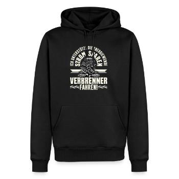 Energiewende Strom Sparen Verbrenner Fahren - Männer Premium Bio Hoodie - Schwarz - Vorne - Nico (187cm)