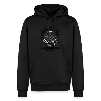 Energiewende Strom Sparen Verbrenner Fahren - Männer Premium Bio Hoodie - Schwarz - Vorne - Nico (187cm)