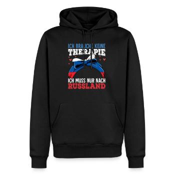 Russland - Männer Premium Bio Hoodie - Schwarz - Vorne - Nico (187cm)