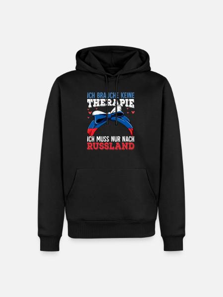 Russland - Männer Premium Bio Hoodie - Schwarz
