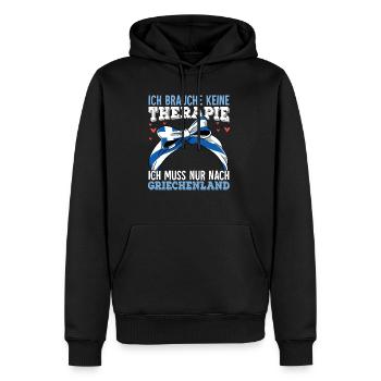 Griechenland - Männer Premium Bio Hoodie - Schwarz - Vorne - Nico (187cm)