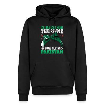 Pakistan - Männer Premium Bio Hoodie - Schwarz - Vorne - Nico (187cm)