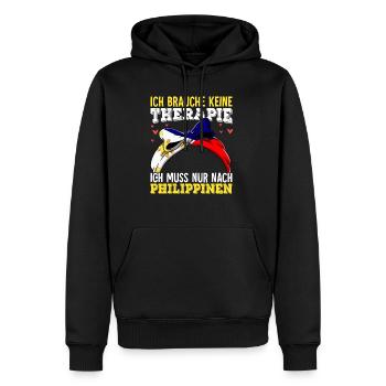 Philippinen - Männer Premium Bio Hoodie - Schwarz - Vorne - Nico (187cm)