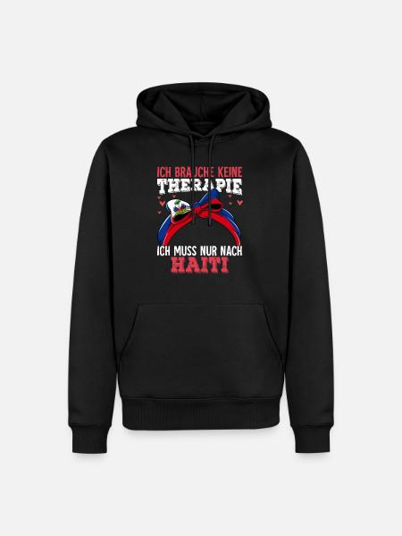 Haiti - Männer Premium Bio Hoodie - Schwarz