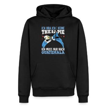 Guatemala - Männer Premium Bio Hoodie - Schwarz - Vorne - Nico (187cm)