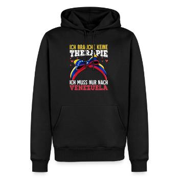 Venezuela - Männer Premium Bio Hoodie - Schwarz - Vorne - Nico (187cm)