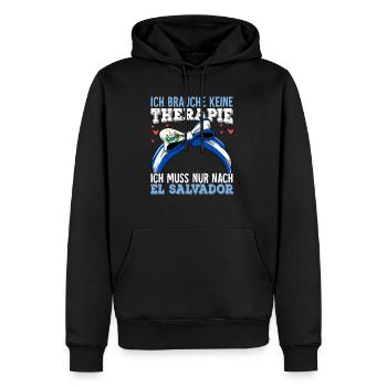 El Salvador - Männer Premium Bio Hoodie - Schwarz - Vorne - Nico (187cm)
