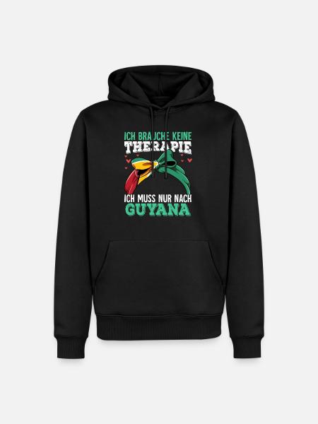 Guyana - Männer Premium Bio Hoodie - Schwarz