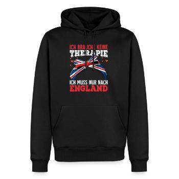 England - Männer Premium Bio Hoodie - Schwarz - Vorne - Nico (187cm)