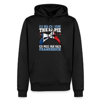 Frankreich - Männer Premium Bio Hoodie - Schwarz - Vorne - Nico (187cm)