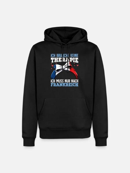 Frankreich - Männer Premium Bio Hoodie - Schwarz
