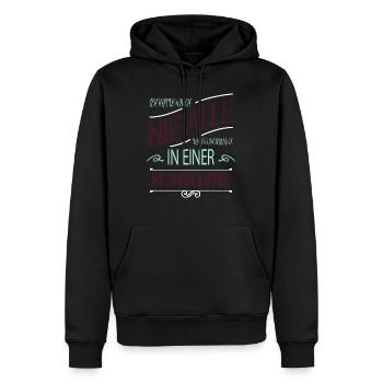 kaffeeliebhaber bürohumor geburtstagsgeschenk bday - Männer Premium Bio Hoodie - Schwarz - Vorne - Nico (187cm)
