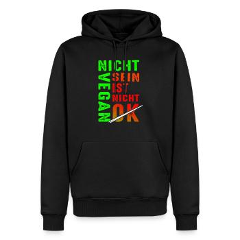 Nicht Vegan Sein Ist Nicht Okey Kein Fleisch Veget - Männer Premium Bio Hoodie - Schwarz - Vorne - Nico (187cm)
