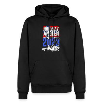 Angeltour Norwegen Fischer Angelteam Karpfen Angle - Männer Premium Bio Hoodie - Schwarz - Vorne - Nico (187cm)