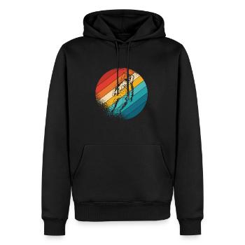 Astronaute Vintage Space Weltall Raumfahrt Astronau - Sweat à capuche Premium bio Homme - noir - Devant - Nico (187cm)