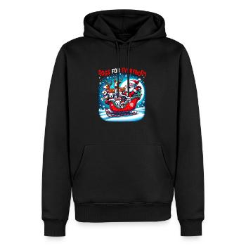Des chiens pour tous Des chiens festifs pour tous - Sweat à capuche Premium bio Homme - noir - Devant - Nico (187cm)