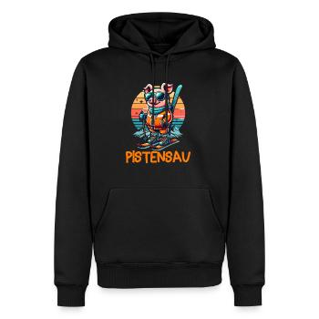 Pistensau - Perfekt für Skifahrer und Après-Ski - Männer Premium Bio Hoodie - Schwarz - Vorne - Nico (187cm)