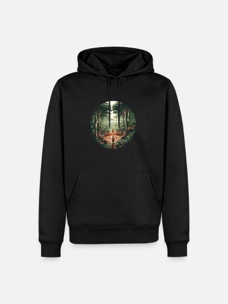 Rainforest Ayahuasca Ceremony - Men’s Premium Organic Hoodie - black