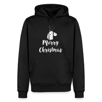 Joyeux Noël - Sweat à capuche Premium bio Homme - noir - Devant - Nico (187cm)