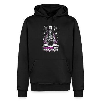 Oh Creepmas Tree Creepy Festive Goth Emo Horror - Männer Premium Bio Hoodie - Schwarz - Vorne - Nico (187cm)