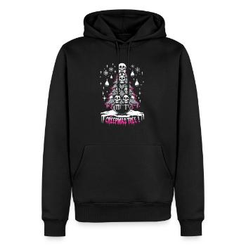 Oh Creepmas Tree Creepy Festive Goth Emo Horror - Männer Premium Bio Hoodie - Schwarz - Vorne - Nico (187cm)