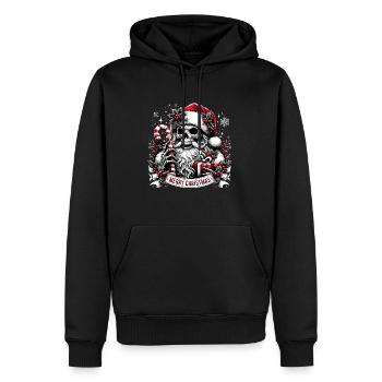 Merry Christmas Creepy Goth Santa Pajama - Männer Premium Bio Hoodie - Schwarz - Vorne - Nico (187cm)