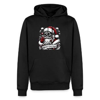 Merry Christmas Creepy Goth Santa Pajama - Männer Premium Bio Hoodie - Schwarz - Vorne - Nico (187cm)