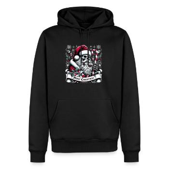 Merry Christmas Creepy Goth Santa Pajama - Männer Premium Bio Hoodie - Schwarz - Vorne - Nico (187cm)