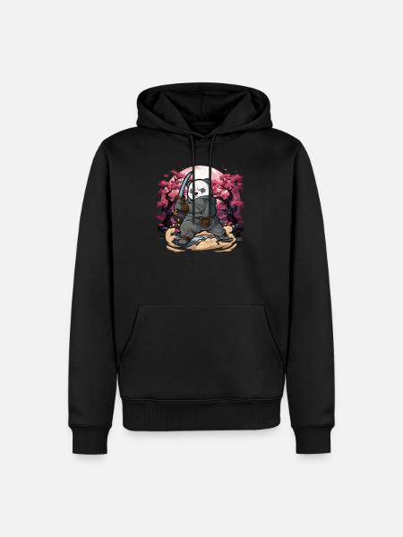 Samurai Panda - Men’s Premium Organic Hoodie - black