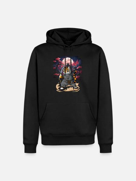 Samurai Tiger - Men’s Premium Organic Hoodie - black