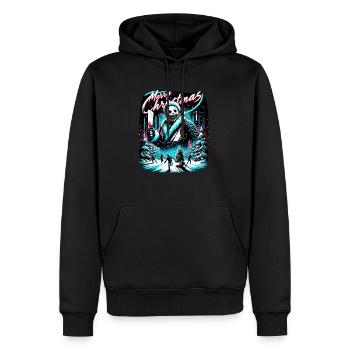 Merry Christmas Festive Slasher Candy Cane Menace - Männer Premium Bio Hoodie - Schwarz - Vorne - Nico (187cm)