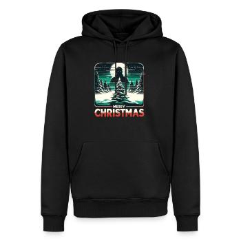 Merry Christmas Festive Slasher Candy Cane Menace - Männer Premium Bio Hoodie - Schwarz - Vorne - Nico (187cm)