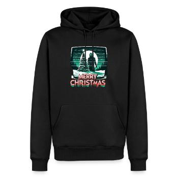 Merry Christmas Festive Slasher Candy Cane Menace - Männer Premium Bio Hoodie - Schwarz - Vorne - Nico (187cm)
