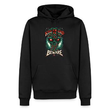Kiss and Beware - Sinister Mistletoe - Männer Premium Bio Hoodie - Schwarz - Vorne - Nico (187cm)