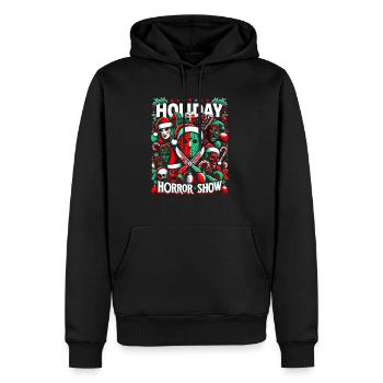 Holiday Horror Show - Slasher and Christmas Fusion - Männer Premium Bio Hoodie - Schwarz - Vorne - Nico (187cm)
