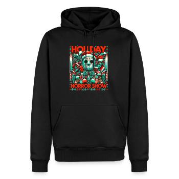 Holiday Horror Show - Slasher and Christmas Fusion - Männer Premium Bio Hoodie - Schwarz - Vorne - Nico (187cm)