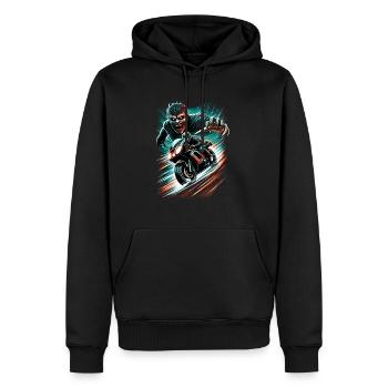 Speed Demon High-Speed Horror Chase - Männer Premium Bio Hoodie - Schwarz - Vorne - Nico (187cm)