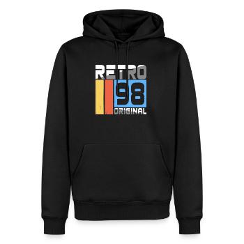 1998 Vintage Classic Retro Limited Edition - Männer Premium Bio Hoodie - Schwarz - Vorne - Nico (187cm)