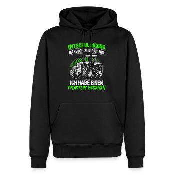 Landwirt Traktor Trecker Bester Job Natur Motiv La - Männer Premium Bio Hoodie - Schwarz - Vorne - Nico (187cm)