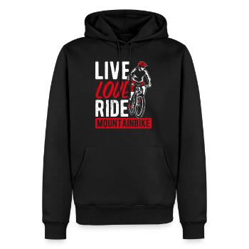 MTB Mountainbike Bike Fahrrad Fans Rad MTB Liebhab - Männer Premium Bio Hoodie - Schwarz - Vorne - Nico (187cm)