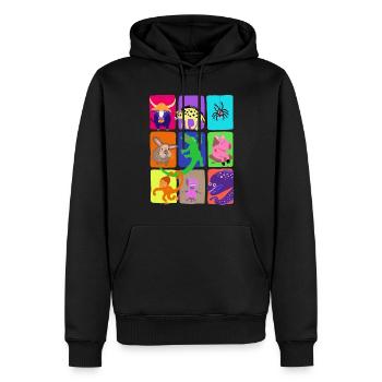 Pet Shop - Men’s Premium Organic Hoodie - black - Front - Nico (187cm)