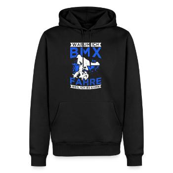 BMX Radfahren Fahrrad Geschenk Fahrrad BMX MTB - Männer Premium Bio Hoodie - Schwarz - Vorne - Nico (187cm)