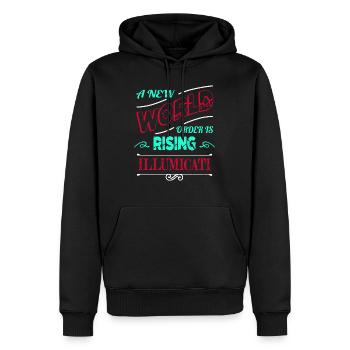avocados cat humor animal lover present cats - Men’s Premium Organic Hoodie - black - Front - Nico (187cm)