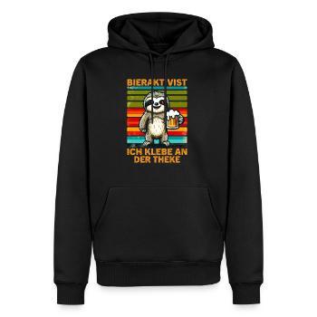 Bieraktivist Ich klebe an der Theke für - Männer Premium Bio Hoodie - Schwarz - Vorne - Nico (187cm)