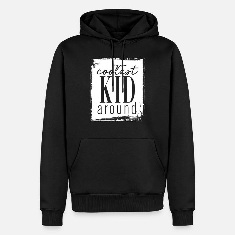 Coolest Kid around - Männer Premium Bio Hoodie - Schwarz